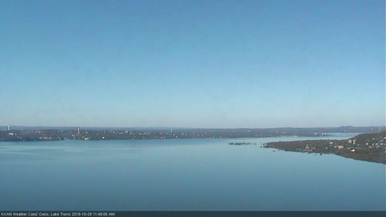 Lake Travis webcam, October 28, 2018 10:50 AM CT