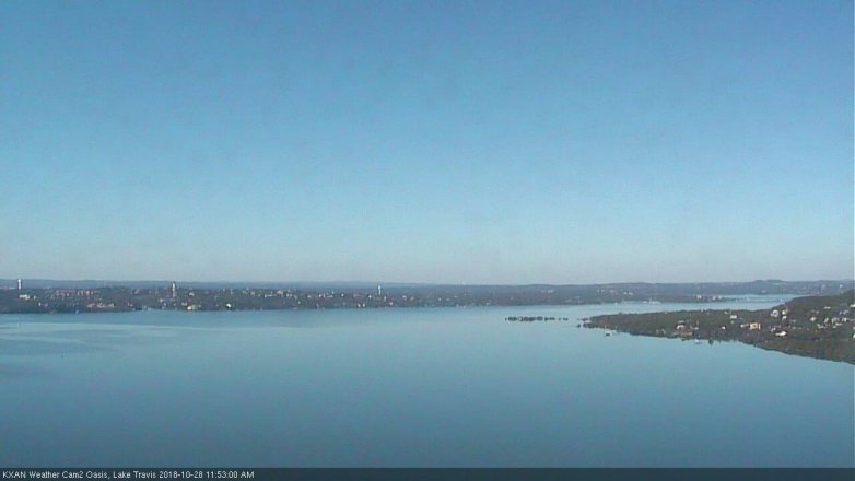 Lake Travis webcam, October 28, 2018 10:55 AM CT