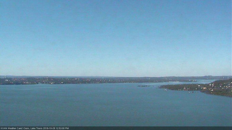 Lake Travis webcam, October 28, 2018 11:55 AM CT