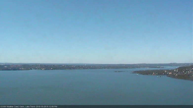 Lake Travis webcam, October 28, 2018 12:15 PM CT