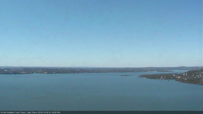 Lake Travis webcam, October 28, 2018 12:20 PM CT