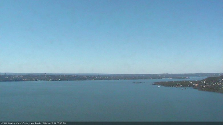 Lake Travis webcam, October 28, 2018 12:30 PM CT