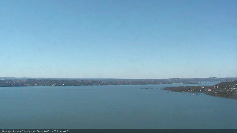 Lake Travis webcam, October 28, 2018 12:45 PM CT
