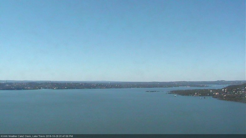 Lake Travis webcam, October 28, 2018 12:50 PM CT