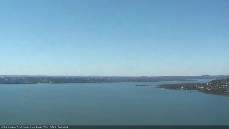 Lake Travis webcam, October 28, 2018 1:00 PM CT