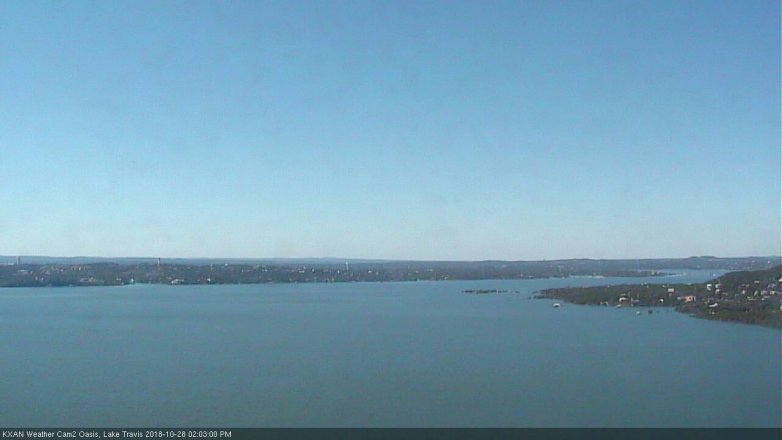 Lake Travis webcam, October 28, 2018 1:05 PM CT