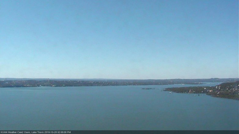 Lake Travis webcam, October 28, 2018 1:10 PM CT