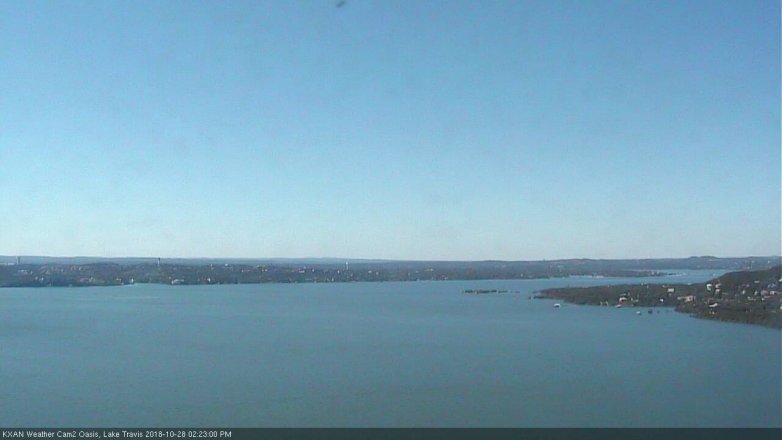 Lake Travis webcam, October 28, 2018 1:25 PM CT