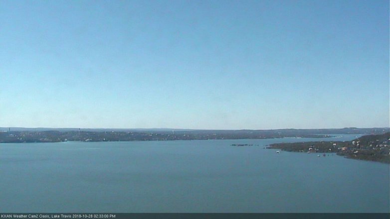 Lake Travis webcam, October 28, 2018 1:35 PM CT