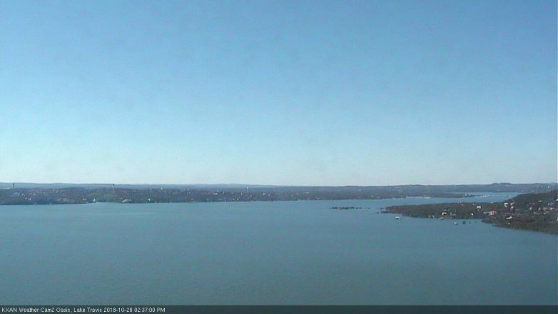 Lake Travis webcam, October 28, 2018 1:40 PM CT