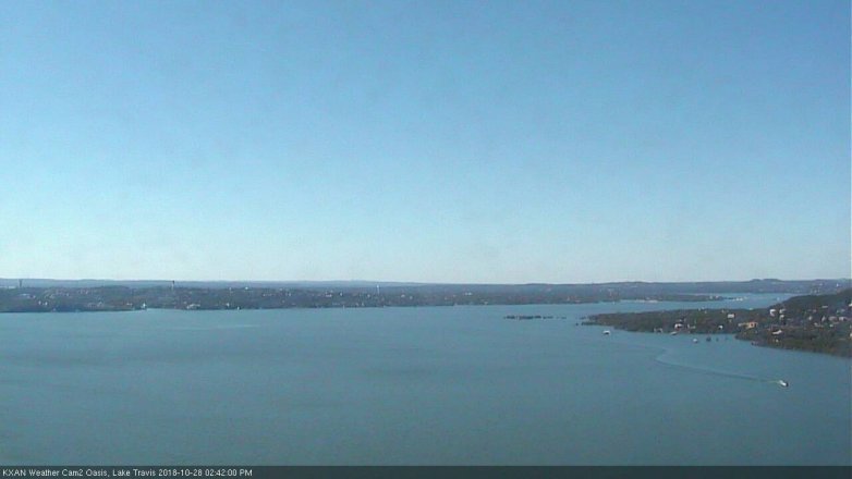 Lake Travis webcam, October 28, 2018 1:45 PM CT