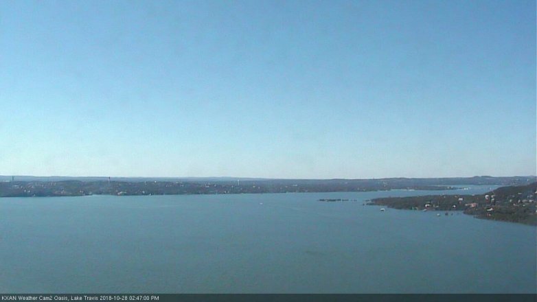 Lake Travis webcam, October 28, 2018 1:50 PM CT