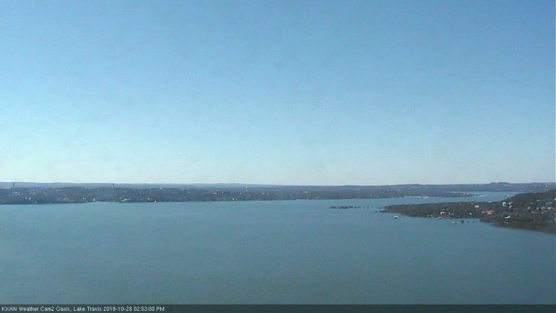 Lake Travis webcam, October 28, 2018 1:55 PM CT