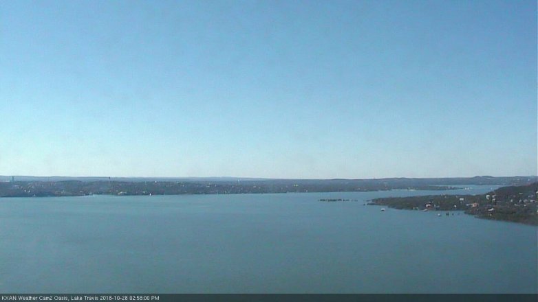 Lake Travis webcam, October 28, 2018 2:00 PM CT