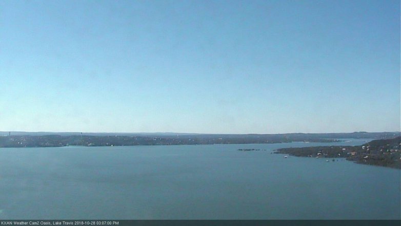 Lake Travis webcam, October 28, 2018 2:10 PM CT