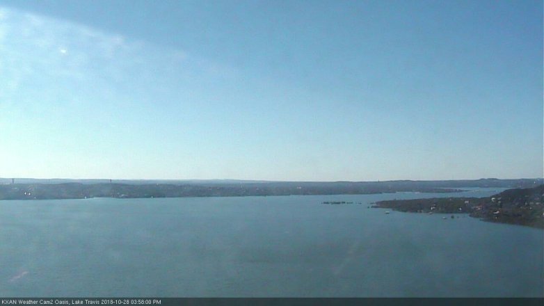 Lake Travis webcam, October 28, 2018 3:00 PM CT
