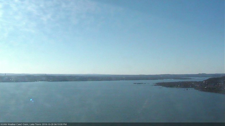 Lake Travis webcam, October 28, 2018 3:20 PM CT