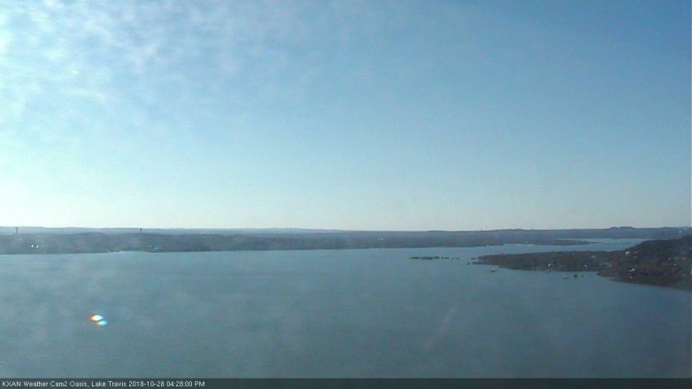Lake Travis webcam, October 28, 2018 3:30 PM CT