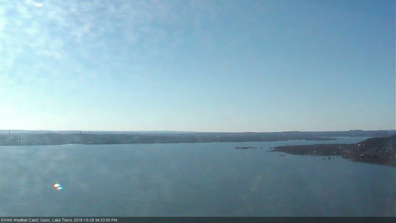 Lake Travis webcam, October 28, 2018 3:35 PM CT