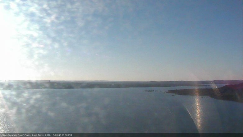 Lake Travis webcam, October 28, 2018 5:00 PM CT