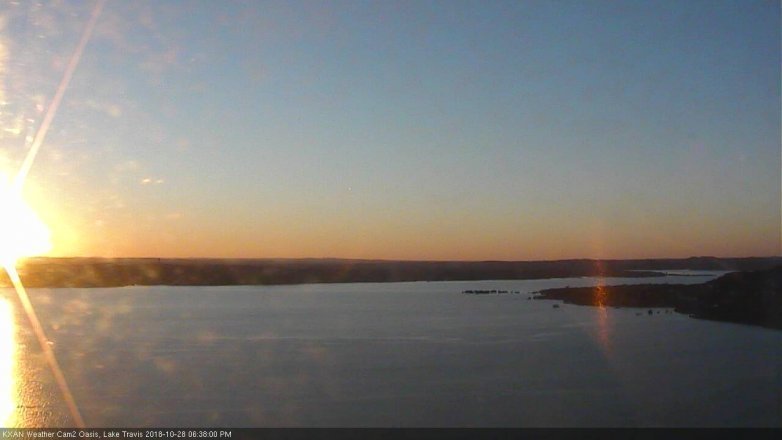 Lake Travis webcam, October 28, 2018 5:40 PM CT