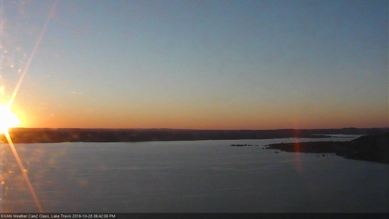 Lake Travis webcam, October 28, 2018 5:45 PM CT