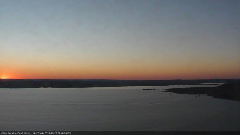 Lake Travis webcam, October 28, 2018 5:50 PM CT