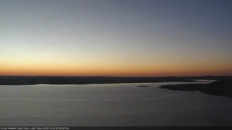 Lake Travis webcam, October 28, 2018 6:05 PM CT