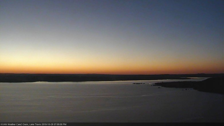Lake Travis webcam, October 28, 2018 6:10 PM CT