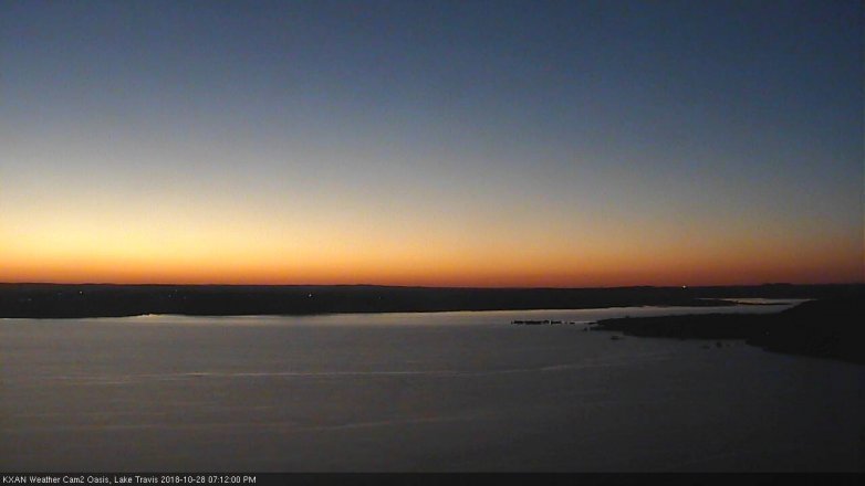 Lake Travis webcam, October 28, 2018 6:15 PM CT