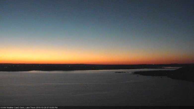 Lake Travis webcam, October 28, 2018 6:20 PM CT