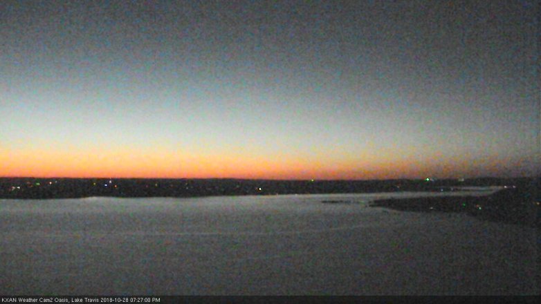 Lake Travis webcam, October 28, 2018 6:30 PM CT
