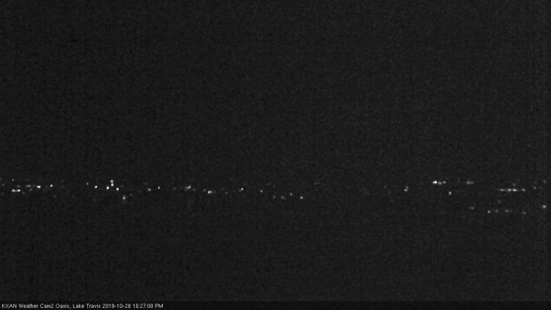 Lake Travis webcam, October 28, 2018 9:30 PM CT