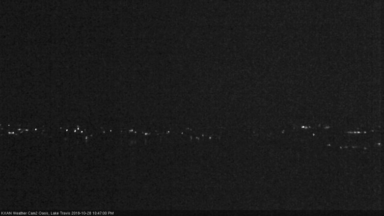Lake Travis webcam, October 28, 2018 9:50 PM CT