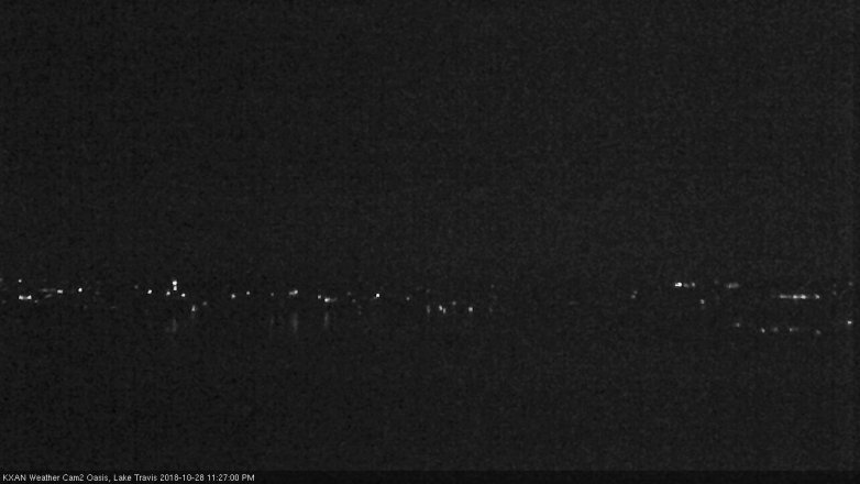 Lake Travis webcam, October 28, 2018 10:30 PM CT