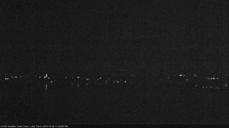 Lake Travis webcam, October 28, 2018 10:45 PM CT