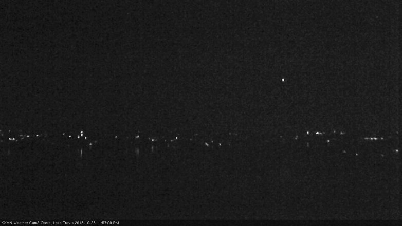 Lake Travis webcam, October 28, 2018 11:00 PM CT