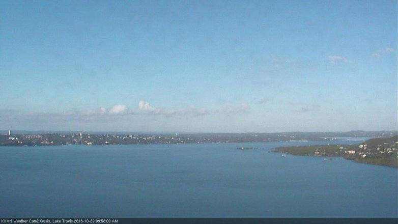 Lake Travis webcam, October 29, 2018 9:00 AM CT