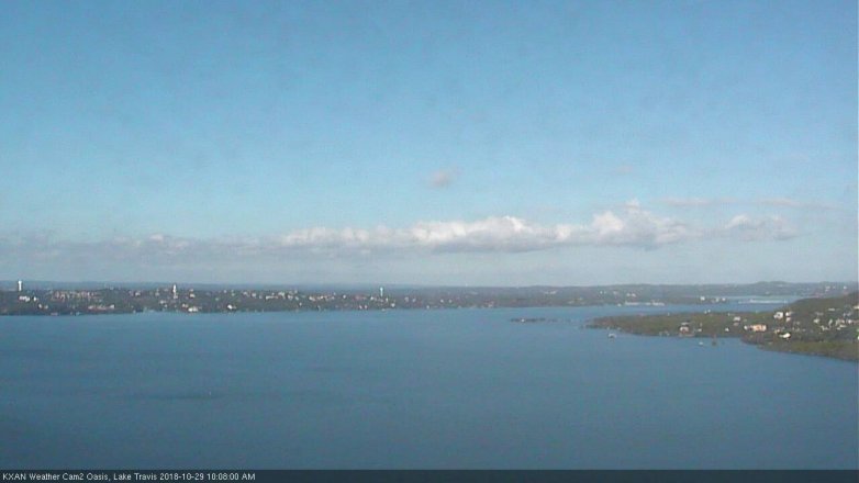 Lake Travis webcam, October 29, 2018 9:10 AM CT