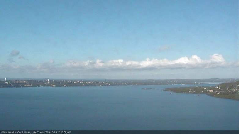 Lake Travis webcam, October 29, 2018 9:15 AM CT