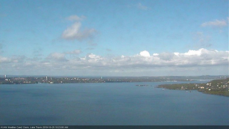Lake Travis webcam, October 29, 2018 9:25 AM CT