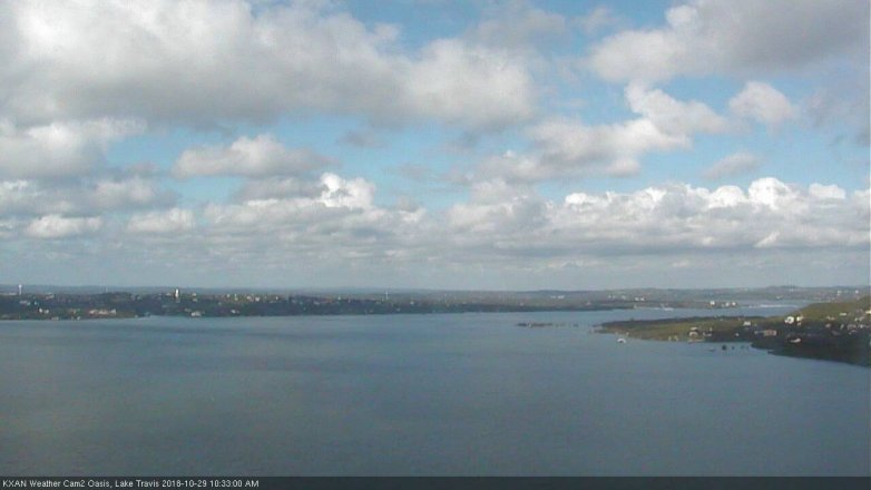 Lake Travis webcam, October 29, 2018 9:35 AM CT