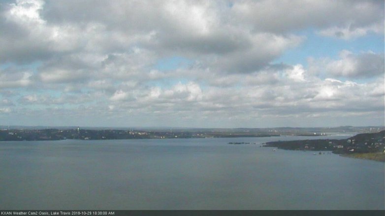 Lake Travis webcam, October 29, 2018 9:40 AM CT