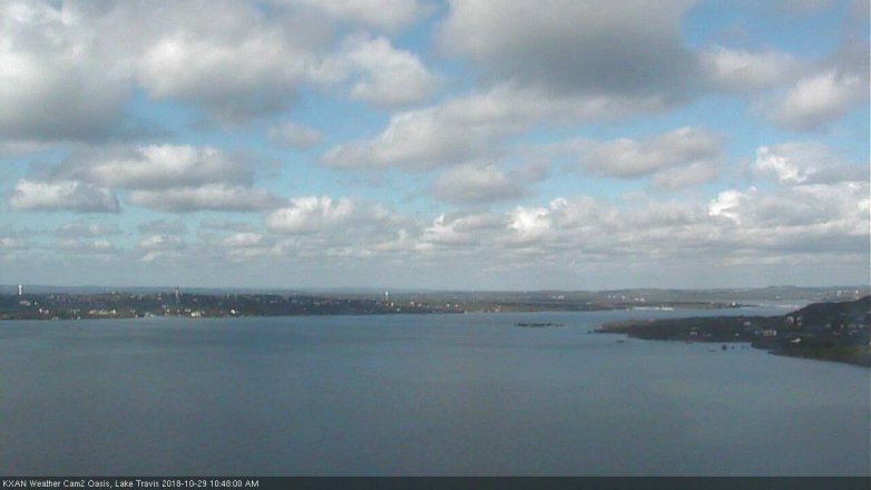 Lake Travis webcam, October 29, 2018 9:50 AM CT