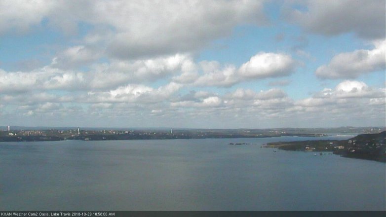 Lake Travis webcam, October 29, 2018 10:00 AM CT