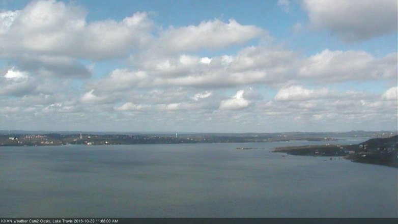Lake Travis webcam, October 29, 2018 10:10 AM CT
