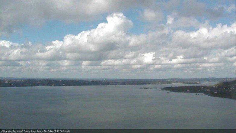 Lake Travis webcam, October 29, 2018 10:40 AM CT