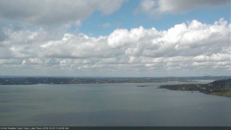 Lake Travis webcam, October 29, 2018 10:45 AM CT