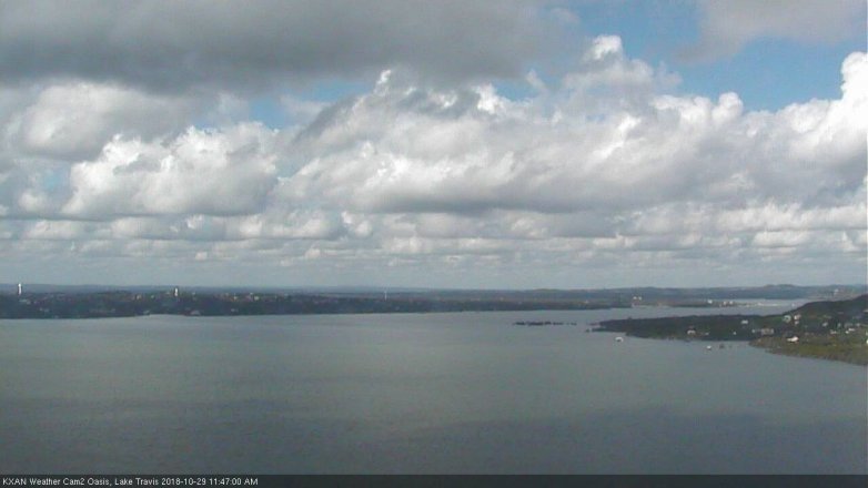 Lake Travis webcam, October 29, 2018 10:50 AM CT