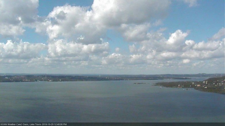 Lake Travis webcam, October 29, 2018 11:50 AM CT